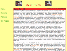 Tablet Screenshot of evanhoke.org